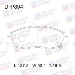 DOUBLE FORCE Колодки тормозные дисковые