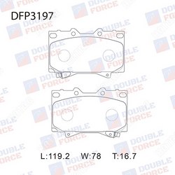 DOUBLE FORCE Колодки тормозные дисковые