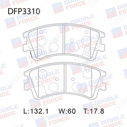 DOUBLE FORCE Колодки тормозные дисковые