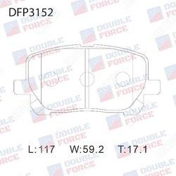 DOUBLE FORCE Колодки тормозные дисковые