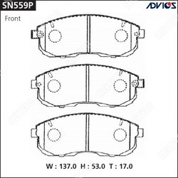 ADVICS Дисковые тормозные колодки