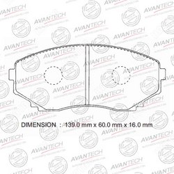 AVANTECH Колодки тормозные дисковые
