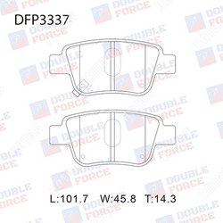 DOUBLE FORCE Колодки тормозные дисковые