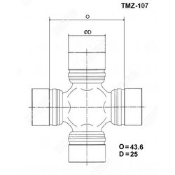 TOYO Крестовина япония 25,00/43,60 in