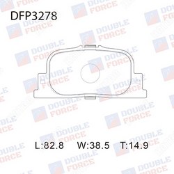 DOUBLE FORCE Колодки тормозные дисковые