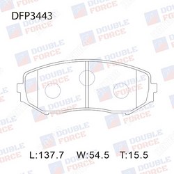 DOUBLE FORCE Колодки тормозные дисковые