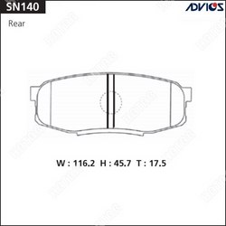 ADVICS Дисковые тормозные колодки