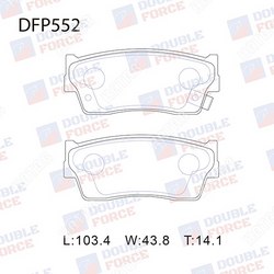 DOUBLE FORCE Колодки тормозные дисковые