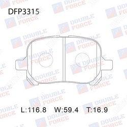 DOUBLE FORCE Колодки тормозные дисковые