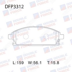 DOUBLE FORCE Колодки тормозные дисковые