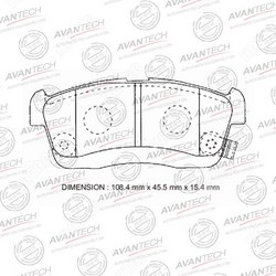 AVANTECH Колодки тормозные дисковые