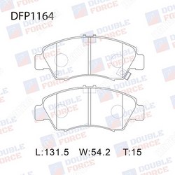 DOUBLE FORCE Колодки тормозные дисковые