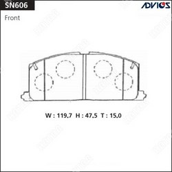 ADVICS Дисковые тормозные колодки