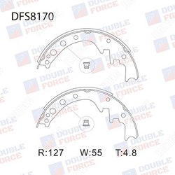 DOUBLE FORCE Колодки тормозные барабанные