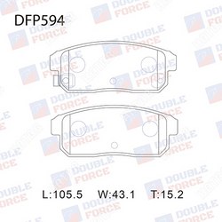 DOUBLE FORCE Колодки тормозные дисковые