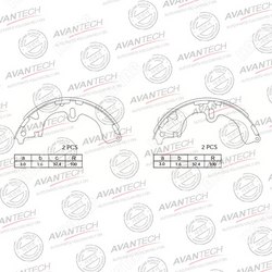 AVANTECH Колодки тормозные барабанные