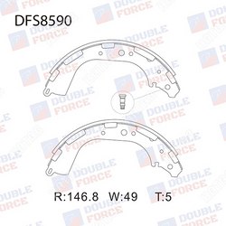 DOUBLE FORCE Колодки тормозные барабанные
