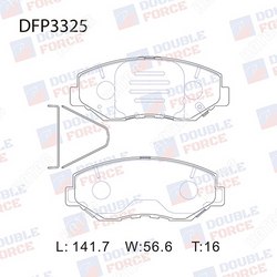 DOUBLE FORCE Колодки тормозные дисковые