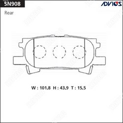ADVICS Дисковые тормозные колодки