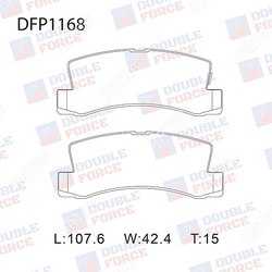 DOUBLE FORCE Колодки тормозные дисковые