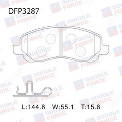 DOUBLE FORCE Колодки тормозные дисковые