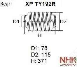 NHK Пружина подвески XPTY192R