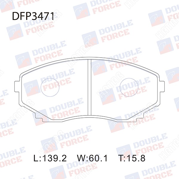 DOUBLE FORCE Колодки тормозные дисковые DFP3471