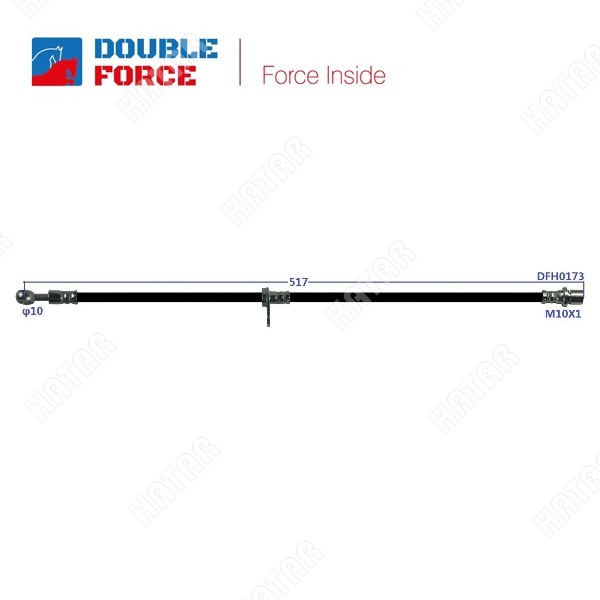 DOUBLE FORCE Шланг тормозной DFH0173
