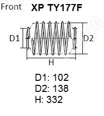 NHK Пружина подвески XPTY177F