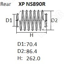 NHK Пружина подвески XPNS890R