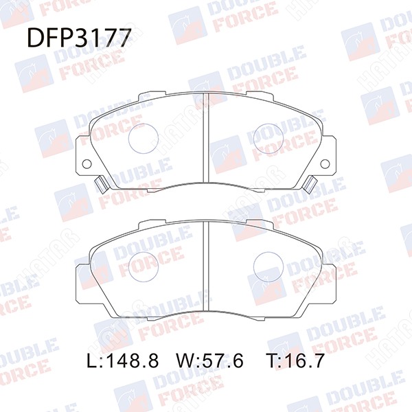 DOUBLE FORCE Колодки тормозные дисковые DFP3177