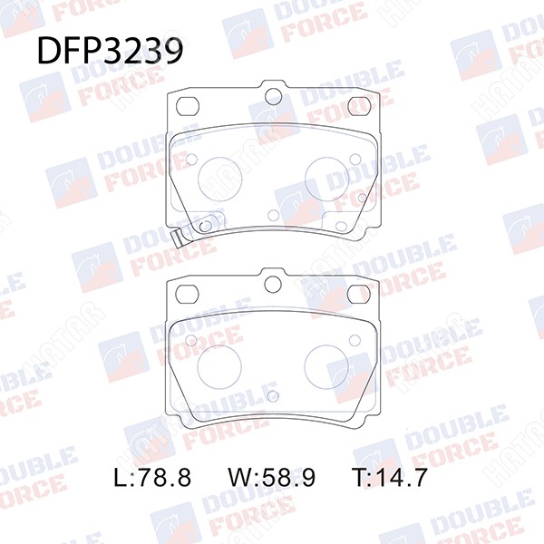 DOUBLE FORCE Колодки тормозные дисковые DFP3239