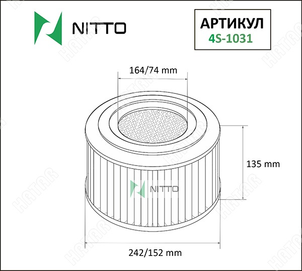 NITTO Фильтр воздушный 4S1031
