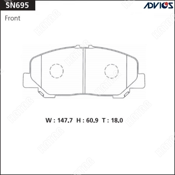 ADVICS Дисковые тормозные колодки SN695