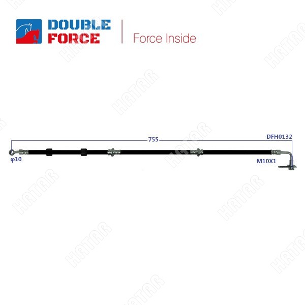DOUBLE FORCE Шланг тормозной DFH0132