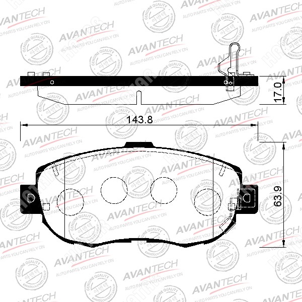 AVANTECH Колодки тормозные дисковые AV809