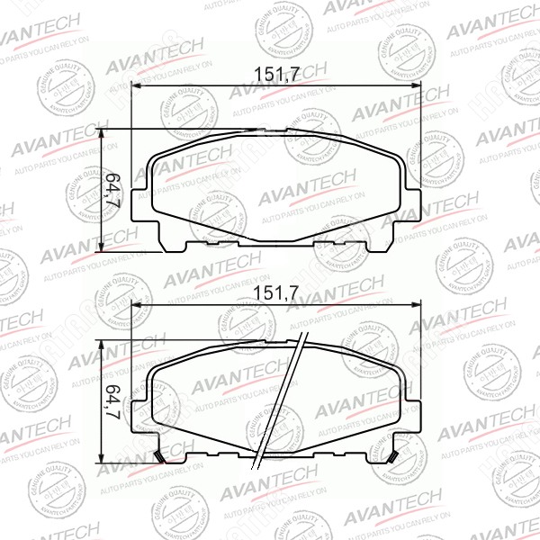 AVANTECH Колодки тормозные дисковые AV0336