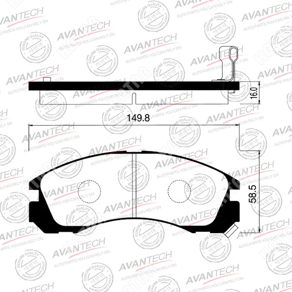 AVANTECH Колодки тормозные дисковые AV949