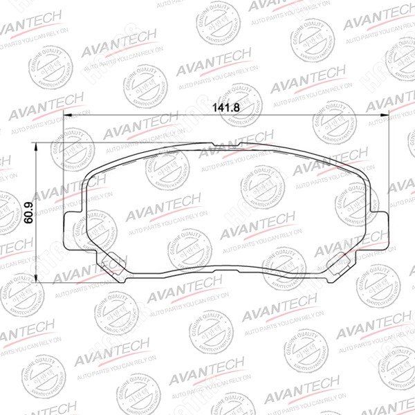 AVANTECH Колодки тормозные дисковые AV4401
