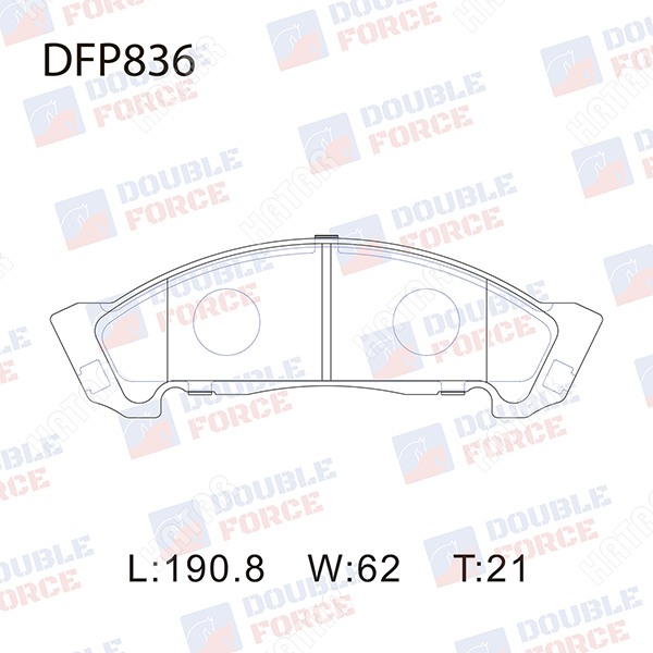 DOUBLE FORCE Колодки тормозные дисковые DFP836