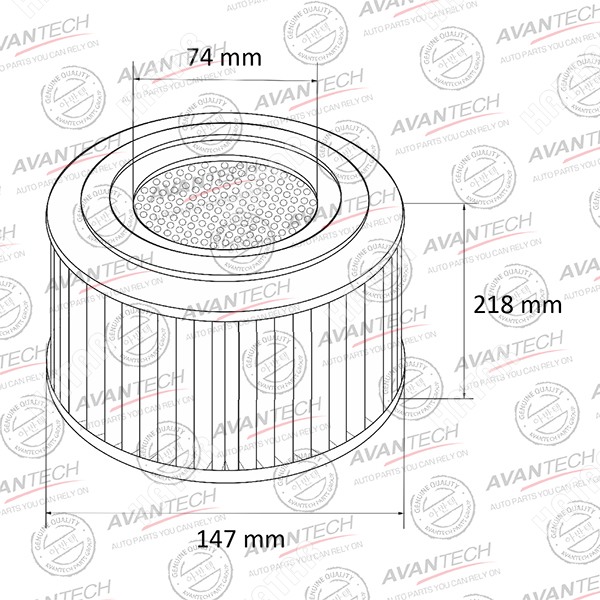 AVANTECH Фильтр воздушный AF0255W