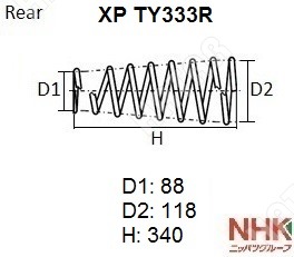 NHK Пружина подвески XPTY333R