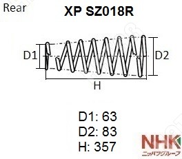 NHK Пружина подвески XPSZ018R