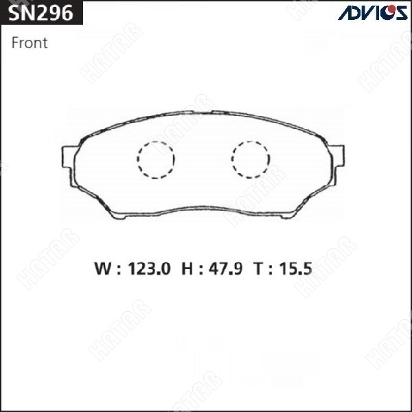 ADVICS Дисковые тормозные колодки SN296