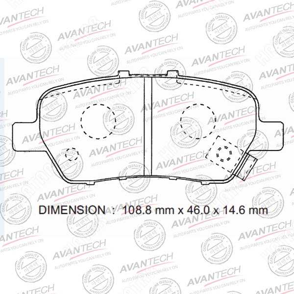 AVANTECH Колодки тормозные дисковые AV586