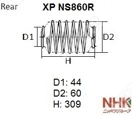 NHK Пружина подвески XPNS860R