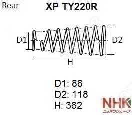 NHK Пружина подвески XPTY220R