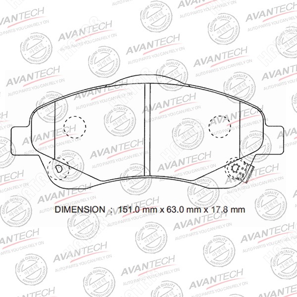 AVANTECH Колодки тормозные дисковые AV1083
