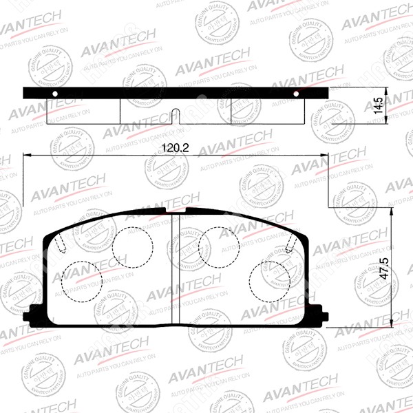 AVANTECH Колодки тормозные дисковые AV756