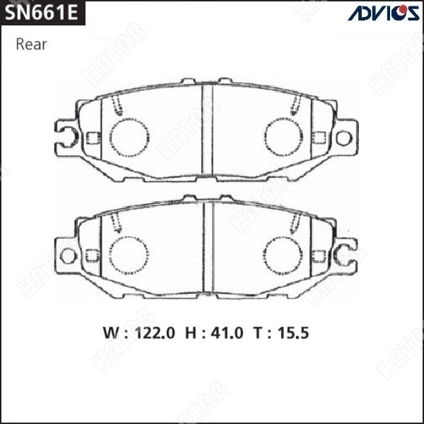 ADVICS Дисковые тормозные колодки SN661E